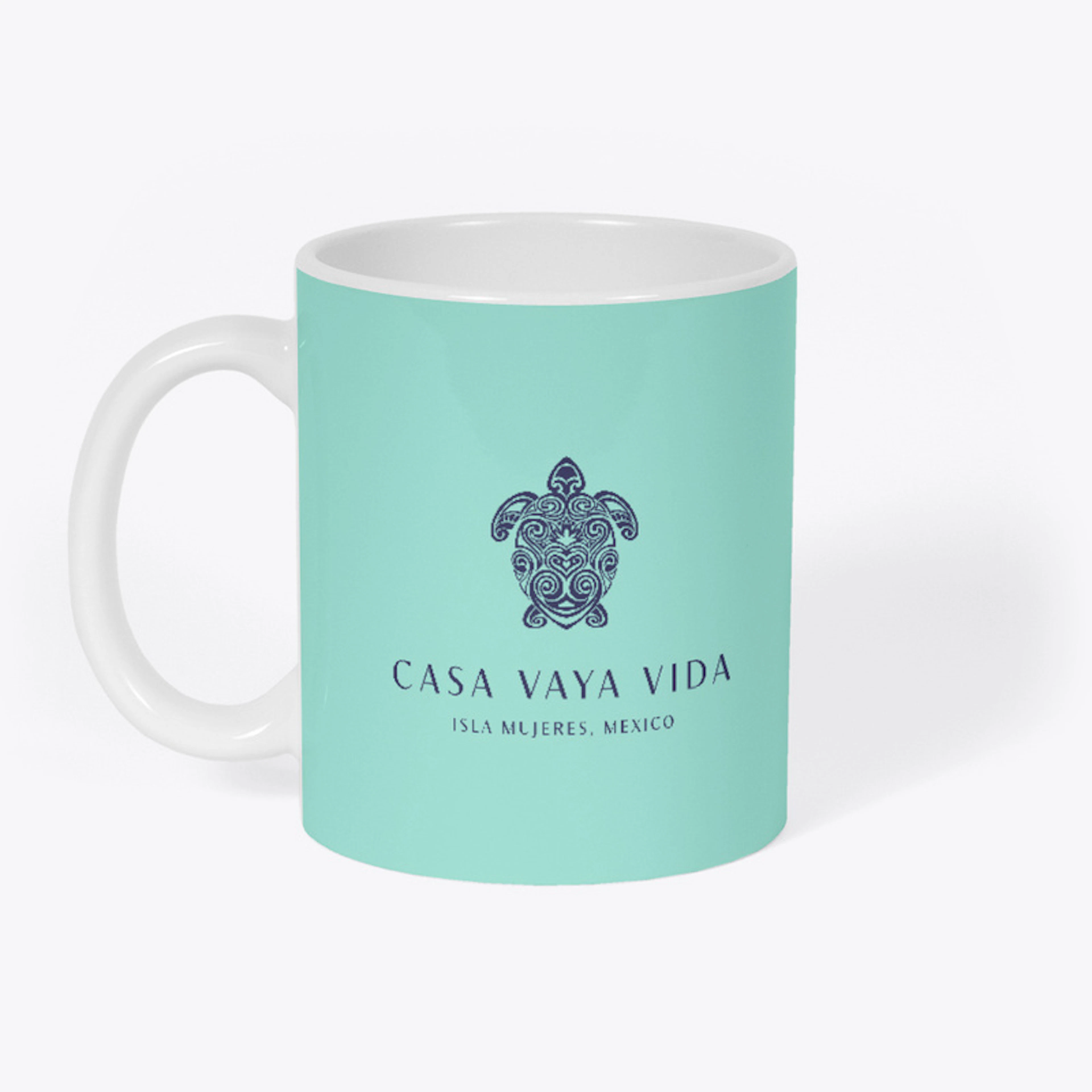 Casa Vaya Vida Seafoam Green Coffee Mug